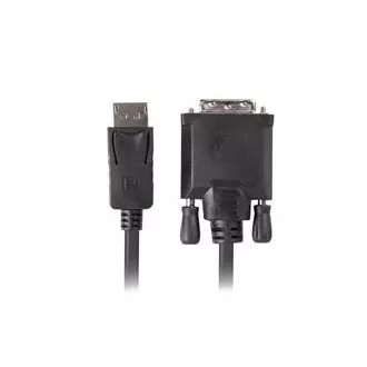 LANBERG DisplayPort 1.2 - DVI-D csatlakozókábel (24 1), M/M, hossza 1,8 m, dual link, fekete LANBERG DisplayPort 1.2 - DVI-D csatlakozókábel (24 1), M/M, hossza 1,8 m, dual link, fekete
