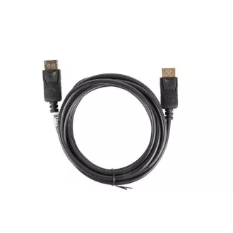 LANBERG DisplayPort 1.2 M/M csatlakozókábel, 4K@60Hz, 3 m hosszú, fekete, reteszeléssel, aranyozott csatlakozókkal LANBERG DisplayPort 1.2 M/M csatlakozókábel, 4K@60Hz, 3 m hosszú, fekete, reteszeléssel, aranyozott csatlakozókkal