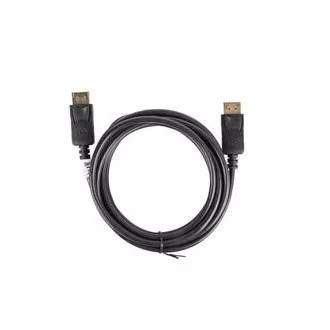 LANBERG DisplayPort 1.2 M/M csatlakozókábel, 4K@60Hz, 3 m hosszú, fekete, reteszeléssel, aranyozott csatlakozókkal LANBERG DisplayPort 1.2 M/M csatlakozókábel, 4K@60Hz, 3 m hosszú, fekete, reteszeléssel, aranyozott csatlakozókkal