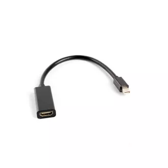 LANBERG mini DisplayPort 1.2 HDMI adapter, M/F, kábel 20cm, fekete