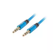 LANBERG Minijack 3,5 mm-es M/M 3 PIN kábel 1m, kék