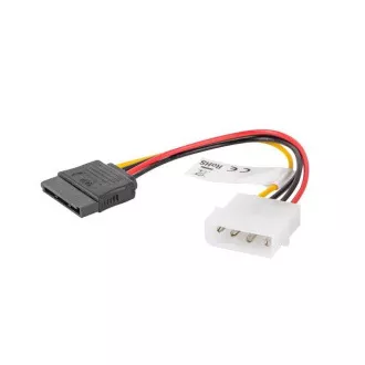 LANBERG Molex (M) - SATA (F) kábel 15cm
