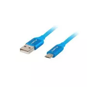 LANBERG USB MICRO (M) - USB-A (M) 2.0 kábel 1,8m, kék, gyors töltés 3.0