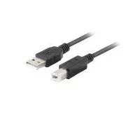 LANBERG USB-A (M) - USB-B (M) 2.0 kábel 1m, fekete