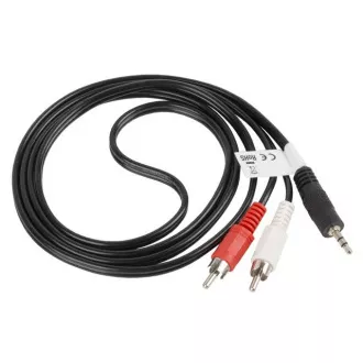 LANBERG Minijack 3,5mm (M) 3 PIN 3 PIN - 2x RCA (CINCH) (M) kábel 1,5m