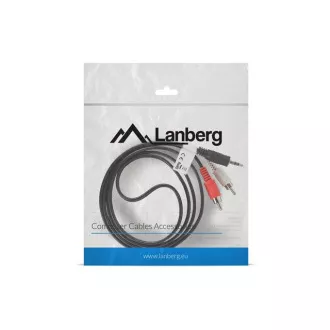 LANBERG Minijack 3,5mm (M) 3 PIN 3 PIN - 2x RCA (CINCH) (M) kábel 1,5m