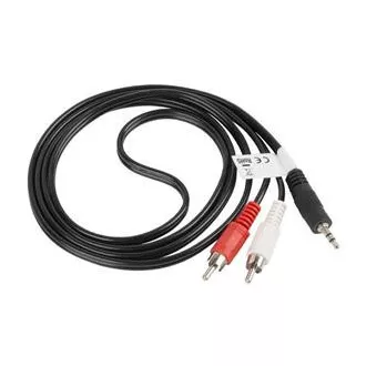 LANBERG Minijack 3,5mm (M) 3 PIN 3 PIN - 2x RCA (CINCH) (M) kábel 1,5m