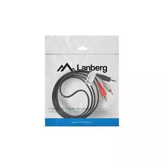 LANBERG Minijack 3,5mm (M) 3 PIN 3 PIN - 2x RCA (CINCH) (M) kábel 1,5m