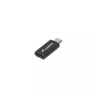 LANBERG USB-C (F) 2.0-ról USB MICRO (M) adapterre, fekete színű LANBERG USB-C (F) 2.0-ról USB MICRO (M) adapterre, fekete színű
