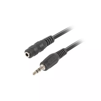 LANBERG Minijack 3,5 mm-es M/F 3 PIN kábel 5m, fekete LANBERG Minijack 3,5 mm-es M/F 3 PIN kábel 5m, fekete