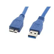 LANBERG Micro USB (M) - USB-A (M) 3.0 kábel 0,5m, kék