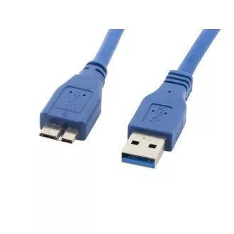 LANBERG Micro USB (M) - USB-A (M) 3.0 kábel 0,5m, kék