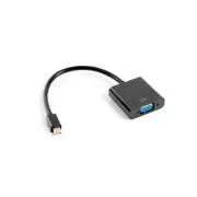 LANBERG mini DisplayPort 1.2 VGA adapter, M/F, 20cm-es kábel, fekete