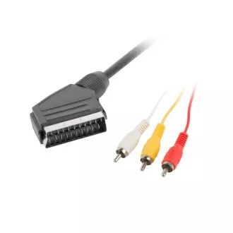 LANBERG RCA (M) X3 - EURO (M) kábel 1,8m