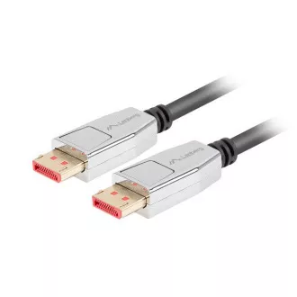 LANBERG DisplayPort 1.4 M/M csatlakozókábel, 8K@60Hz, 5K@120Hz, hossza 1,8 m, fekete, reteszeléssel, aranyozott csatlakozókkal LANBERG DisplayPort 1.4 M/M csatlakozókábel, 8K@60Hz, 5K@120Hz, hossza 1,8 m, fekete, reteszeléssel, aranyozott csatlakozókkal