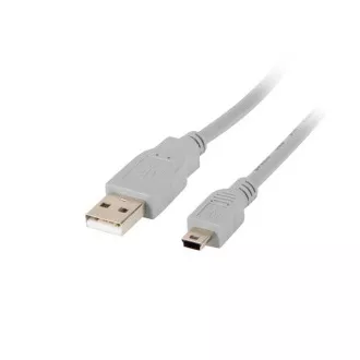 LANBERG USB MINI (M) - USB-A (M) 2.0 kábel 1,8m, szürke (CANON) LANBERG USB MINI (M) - USB-A (M) 2.0 kábel 1,8m, szürke (CANON)