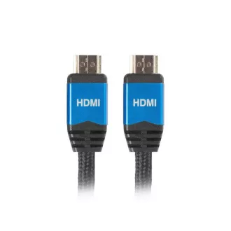 LANBERG HDMI M/M 2.0 kábel 3m, CU, fekete, Premium