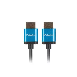LANBERG HDMI M/M 2.0 kábel 1.8m 4K fekete, vékony, 4K fekete LANBERG HDMI M/M 2.0 kábel 1.8m 4K fekete, vékony, 4K fekete