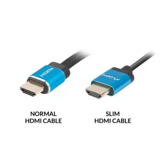 LANBERG HDMI M/M 2.0 kábel 1.8m 4K fekete, vékony, 4K fekete LANBERG HDMI M/M 2.0 kábel 1.8m 4K fekete, vékony, 4K fekete