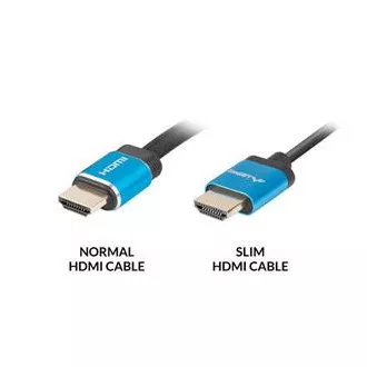 LANBERG HDMI M/M 2.0 kábel 1.8m 4K fekete, vékony, 4K fekete LANBERG HDMI M/M 2.0 kábel 1.8m 4K fekete, vékony, 4K fekete