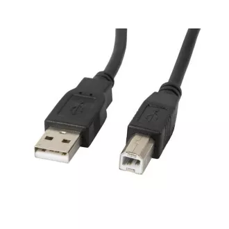 LANBERG USB - A (M) - USB - B (M) 2.0, kábel 0,5m, fekete