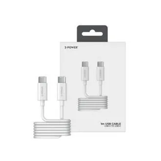 2-Power USB-C–USB-C tápkábel, 1 m 2-Power USB-C–USB-C tápkábel, 1 m
