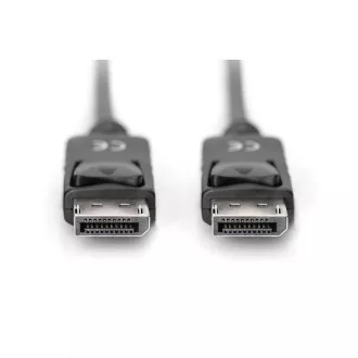 Digitus DisplayPort 1.2 csatlakozókábel, DP M/M, 2,0 m, reteszeléssel, Ultra HD 4K, bl