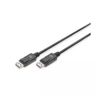 Digitus DisplayPort 1.2 csatlakozókábel, DP M/M, 2,0 m, reteszeléssel, Ultra HD 4K, bl