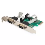 Digitus adapter PCI Express x1 2xsoros port,  alacsony profilú chipkészlet: ASIX99100
