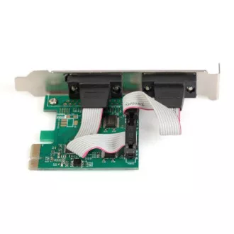 Digitus adapter PCI Express x1 2xsoros port,  alacsony profilú chipkészlet: ASIX99100