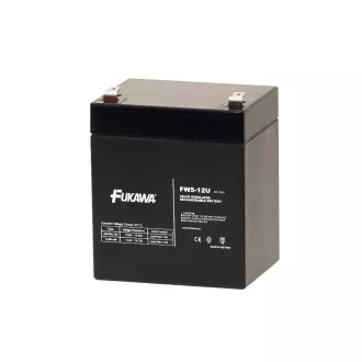 FUKAWA akkumulátor FW 5-12 U (12V; 5Ah; faston F2-6,3mm; élettartam 5 év)