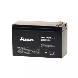 FUKAWA akkumulátor FW 7,2-12 F2U (12V; 7,2Ah; faston F2-6,3mm; élettartam 5év)