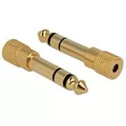 Delock adapter sztereó jack 6,35 mm-es hím sztereó jack 3,5 mm-es női jackre