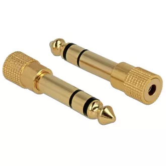 Delock adapter sztereó jack 6,35 mm-es hím sztereó jack 3,5 mm-es női jackre
