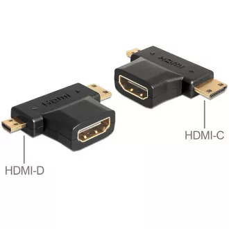Delock adapter HDMI-A csatlakozó > HDMI-C   HDMI-D csatlakozó