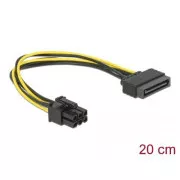 Delock tápkábel SATA 15 tűs SATA 15 tűs 6 tűs PCI Express kábelre