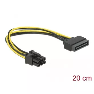 Delock tápkábel SATA 15 tűs SATA 15 tűs 6 tűs PCI Express kábelre