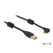 Delock kábel USB 2.0 A férfi > USB micro B férfi, négyszögletes 270°, 1m