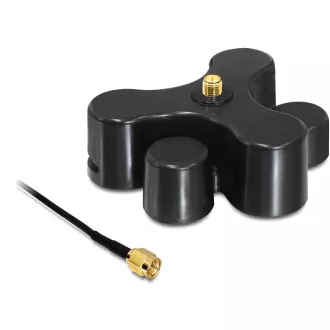 Delock antenna talapzat RP-SMA > RP-SMA csatlakozó talppal, 1m, fekete