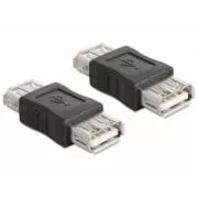 Delock USB adapter, USB A fekete női/női (csatlakozó)