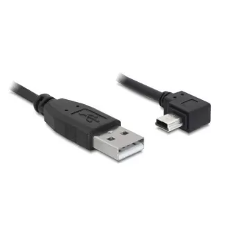 Delock kábel USB 2.0 A-csatlakozó > USB mini-B 5-tűs hím, derékszögben, 5 méter