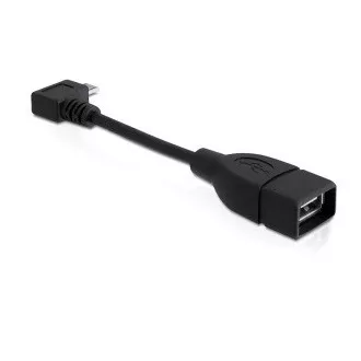Delock adapter USB micro-B férfi négyszögletes > USB 2.0-A női OTG 11cm