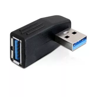 DeLock USB 3.0 férfi USB 3.0 női adapter 90°-os szögben, vízszintesen DeLock USB 3.0 férfi USB 3.0 női adapter 90°-os szögben, vízszintesen