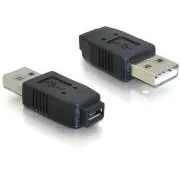 Delock micro USB A B aljzat – USB A csatlakozó átmenő adapter