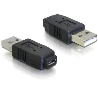 Delock micro USB A B aljzat – USB A csatlakozó átmenő adapter Delock micro USB A B aljzat – USB A csatlakozó átmenő adapter
