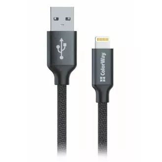 Colorway Adatkábel USB-Apple Lightning/ 2.1A/ 1m/ Fekete