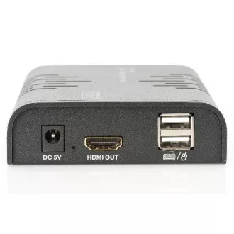 DIGITUS HDMI KVM Extender, 120 m, Full HD, 1080p hálózati kábelen (Cat 5, 5E, 6),