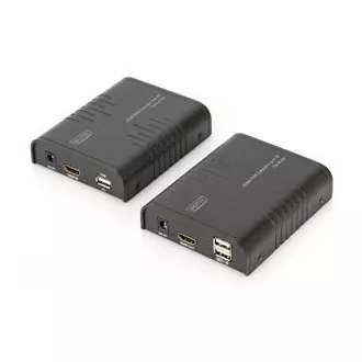 DIGITUS HDMI KVM Extender, 120 m, Full HD, 1080p hálózati kábelen (Cat 5, 5E, 6),