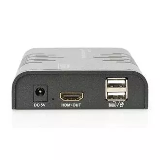 DIGITUS HDMI KVM Extender, 120 m, Full HD, 1080p hálózati kábelen (Cat 5, 5E, 6),