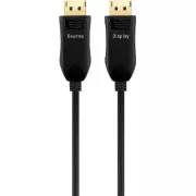 PremiumCord Optikai DisplayPort 1.3/1.4 csatlakozókábel M/M, aranyozott csatlakozó 30m